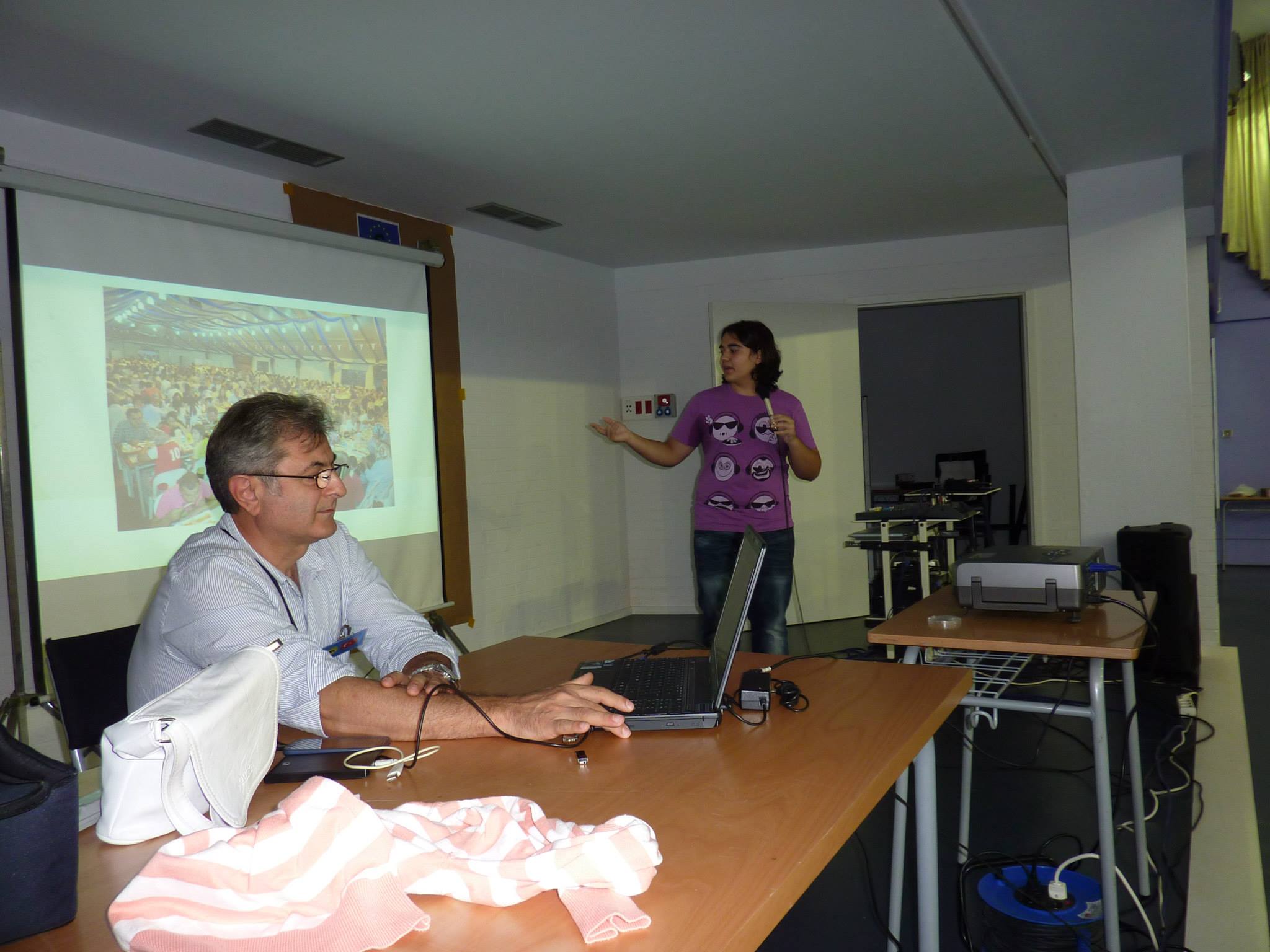 Photo: Me presenting to the audience